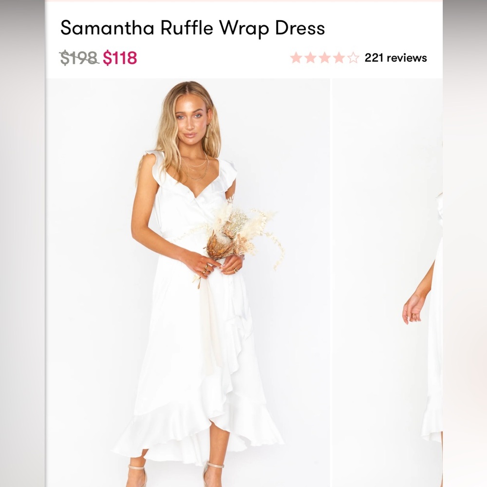 SAMANTHA WRAP DRESS IN WHITE - Show Me Your MuMu